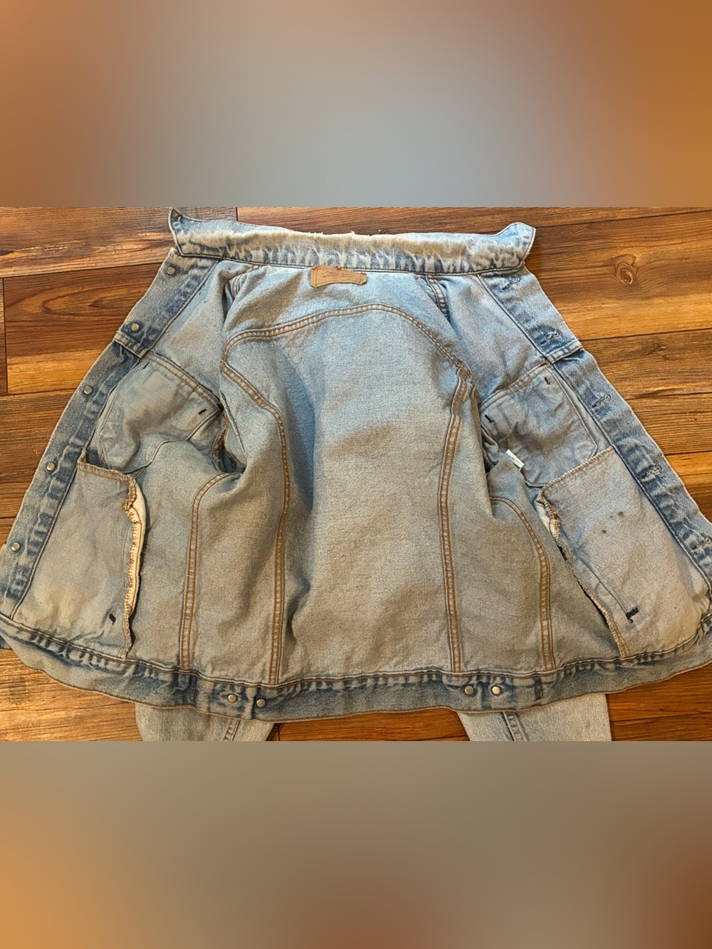 Vintage 80s Levi’s 70506 USA Denim Trucker Jacket Approx Size 40 M Distressed - Picture 3 of 15